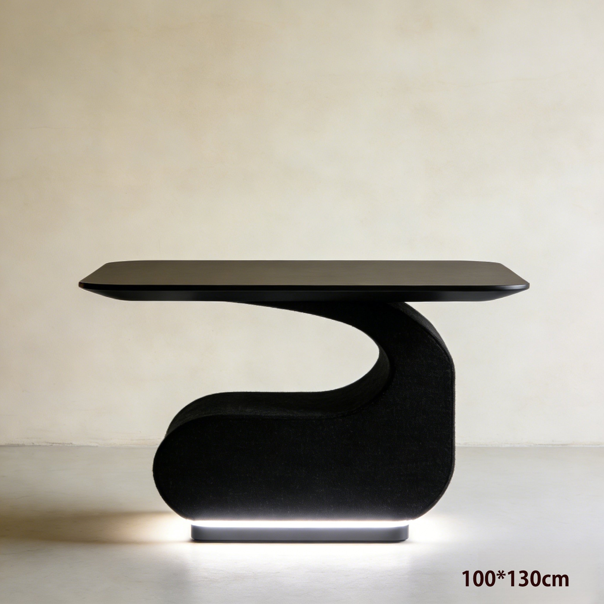 モダンなデザインのLEDライト内蔵テーブル