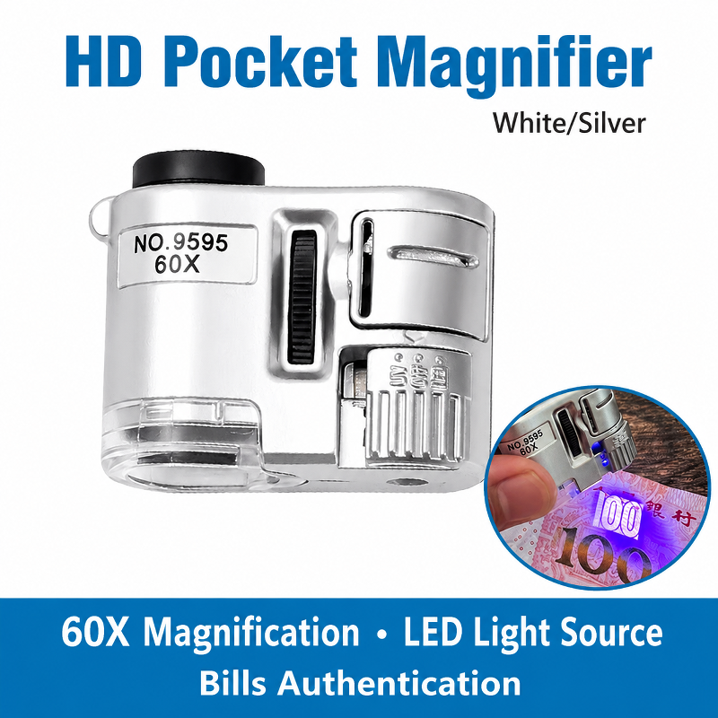 JMY - Portable Light 60x Magnifying Glass