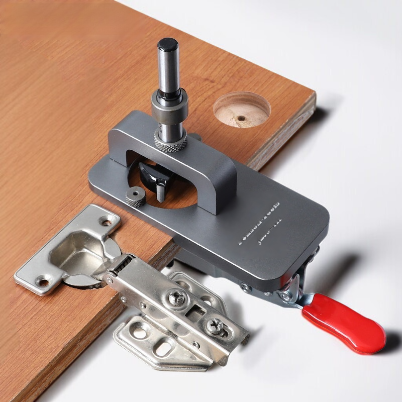 Einfache Scharnierinstallation mit Bohrpositionierer