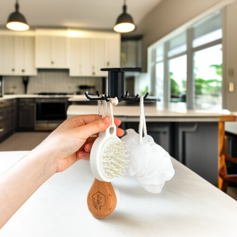 펀치프리 회전걸이 선반 주방 활용