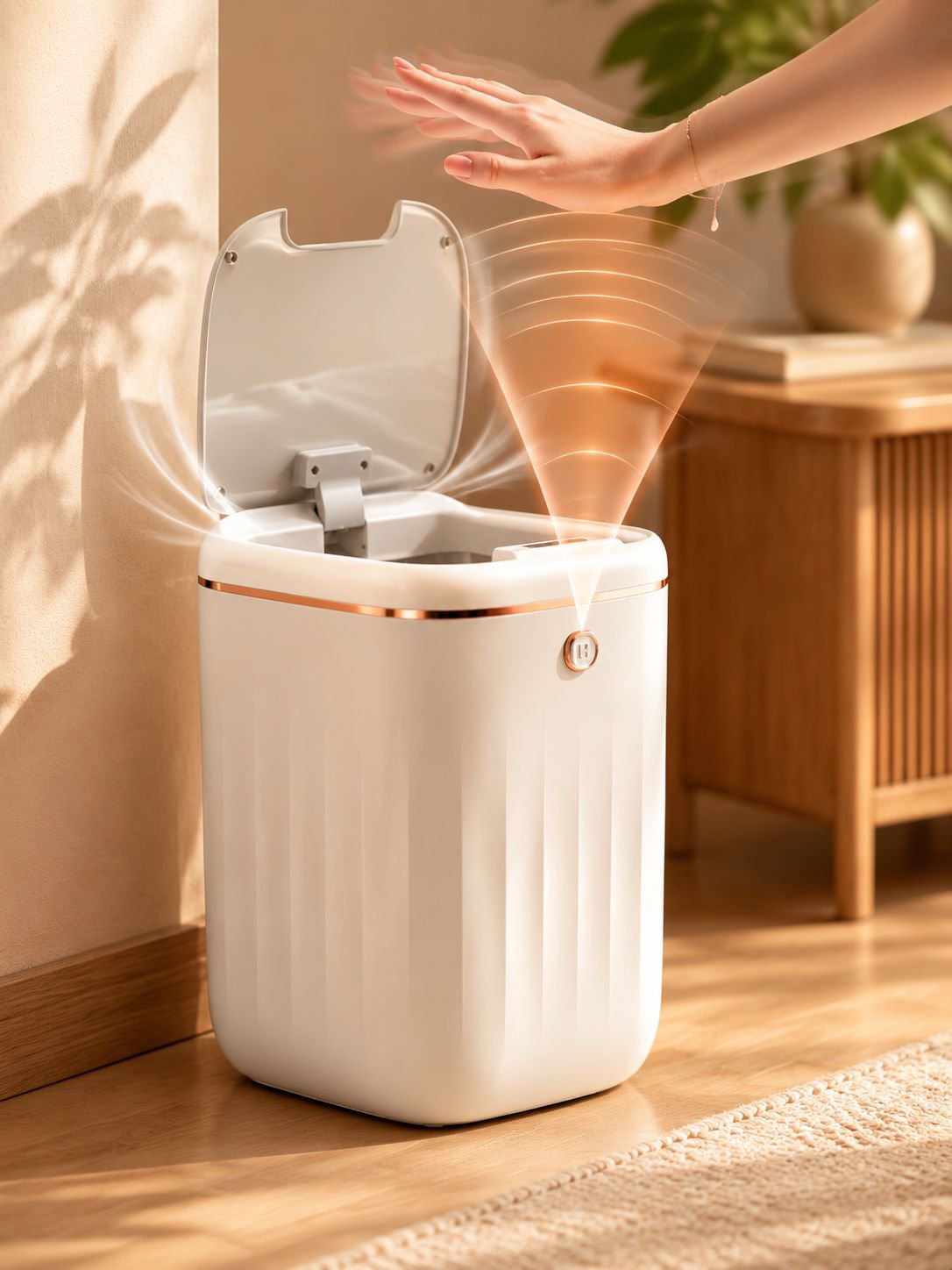 自動開閉機能付きゴミ箱の使い方