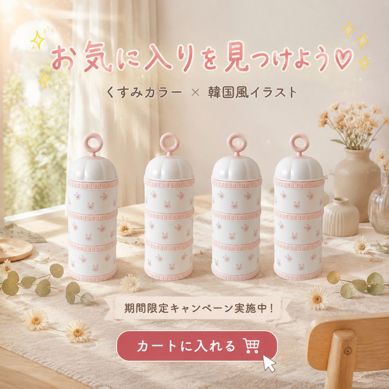 かわいいクマ 3層ミルクパウダー ベビー持ち運び収納ボックス