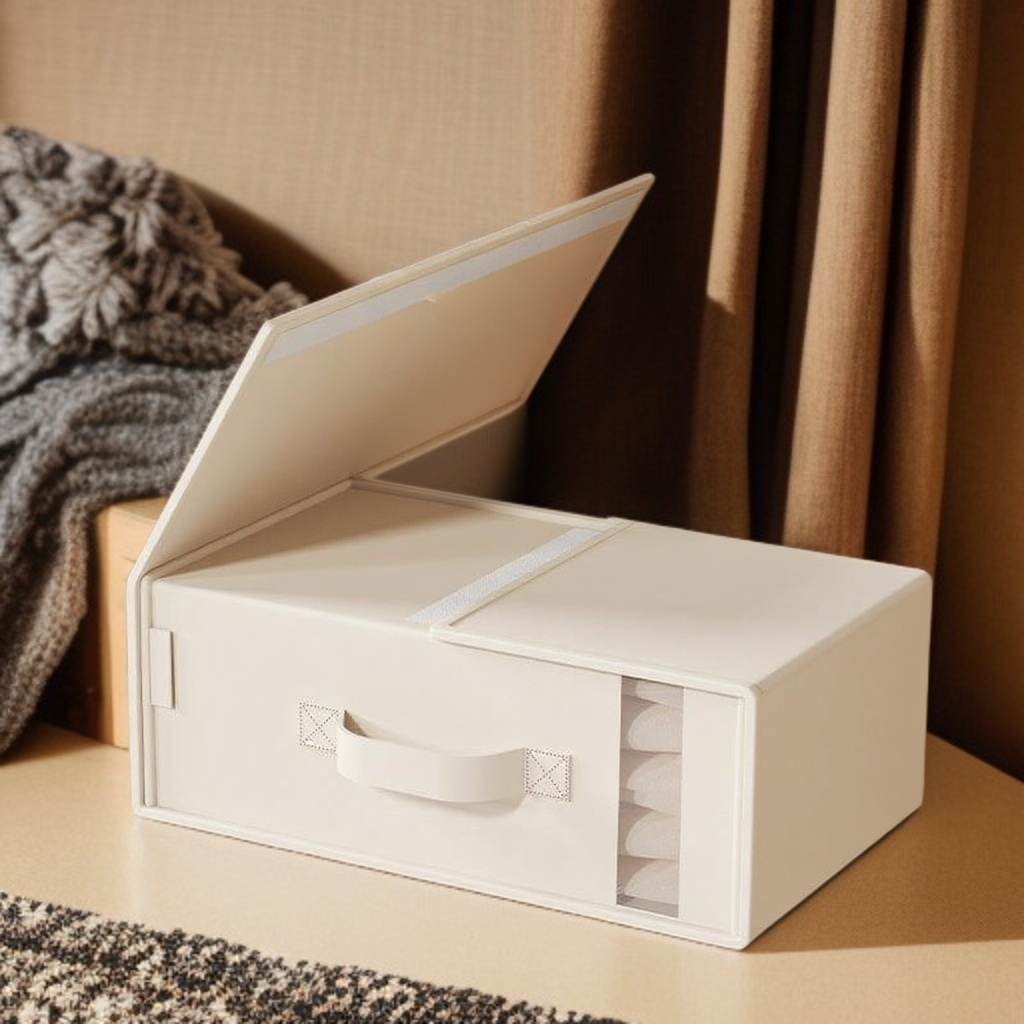 보이는 접기 대용량 의류 수납함