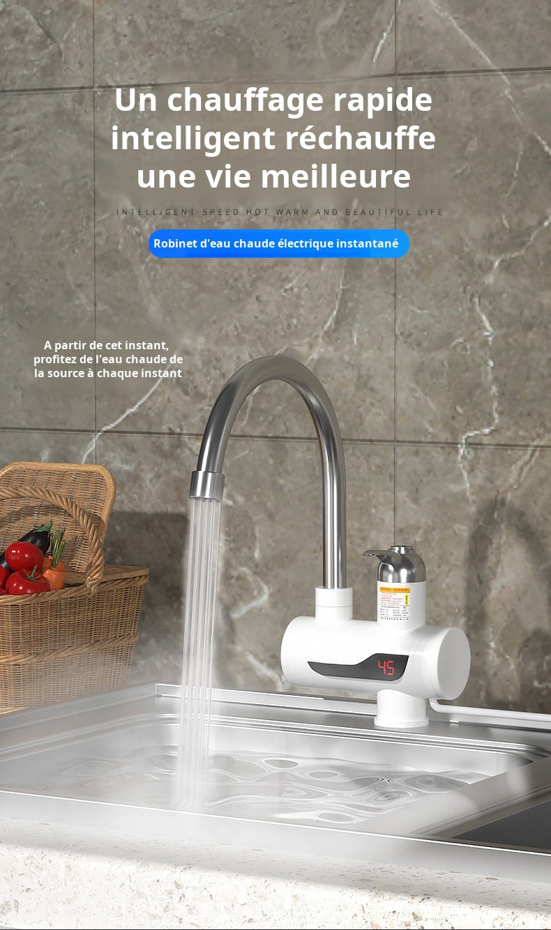 Robinet d'eau chaude électrique instantané JMY vue de face