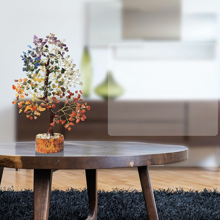 天然クリスタルツリーのホームデコレーション