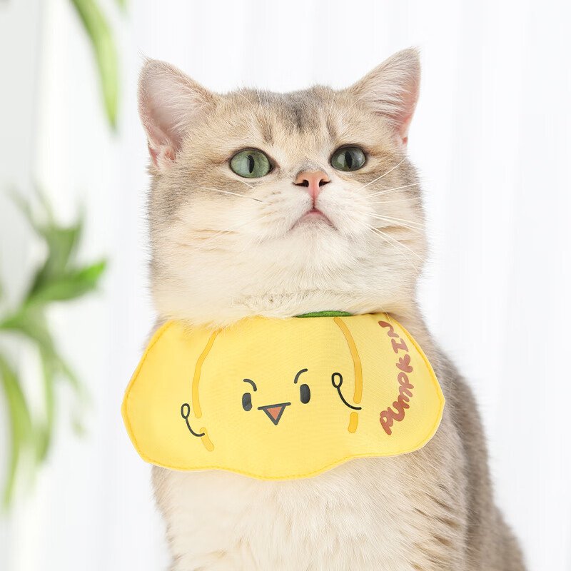 Adjustable Cotton Cat Bandana Collar