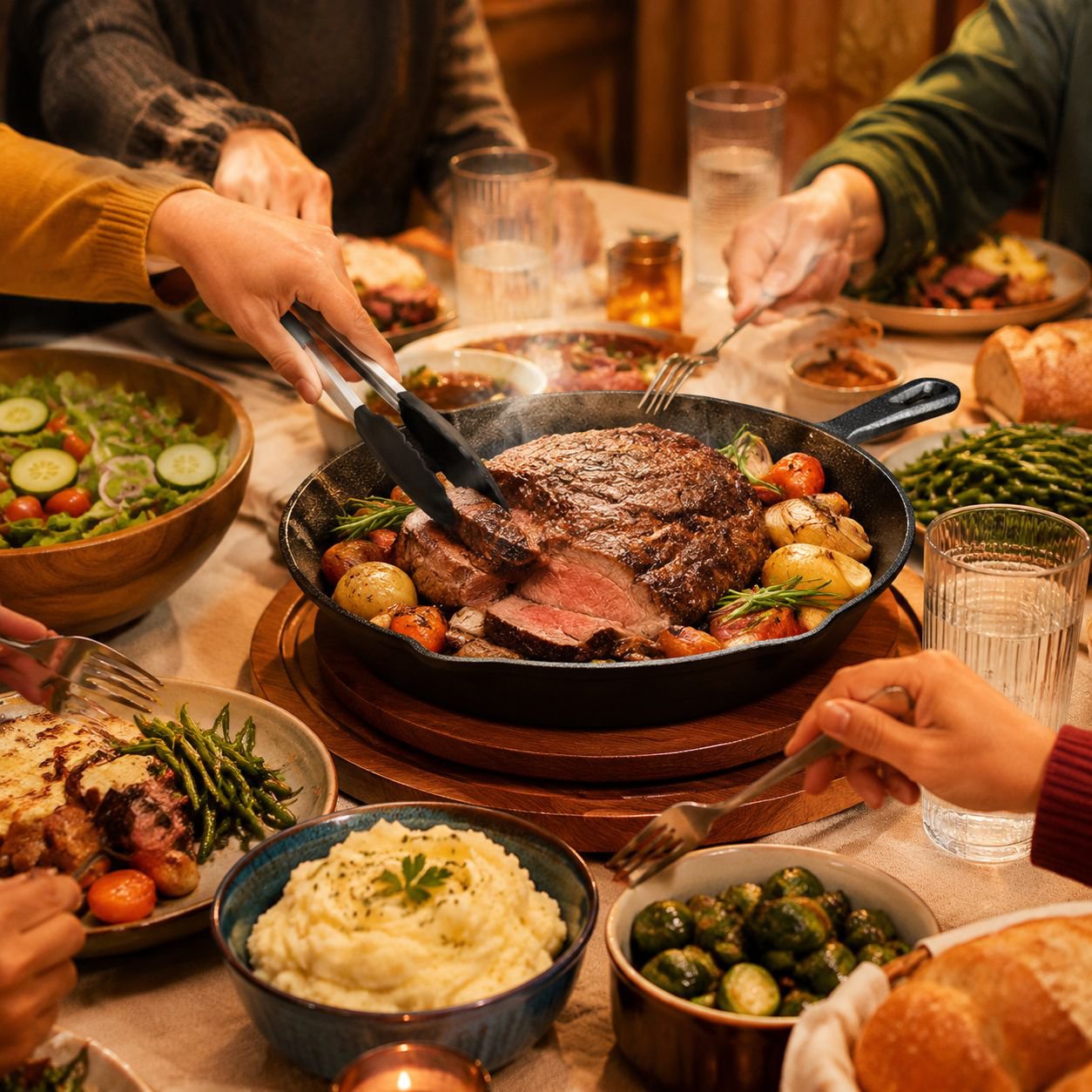 Heavy-duty cast iron pan for professional results