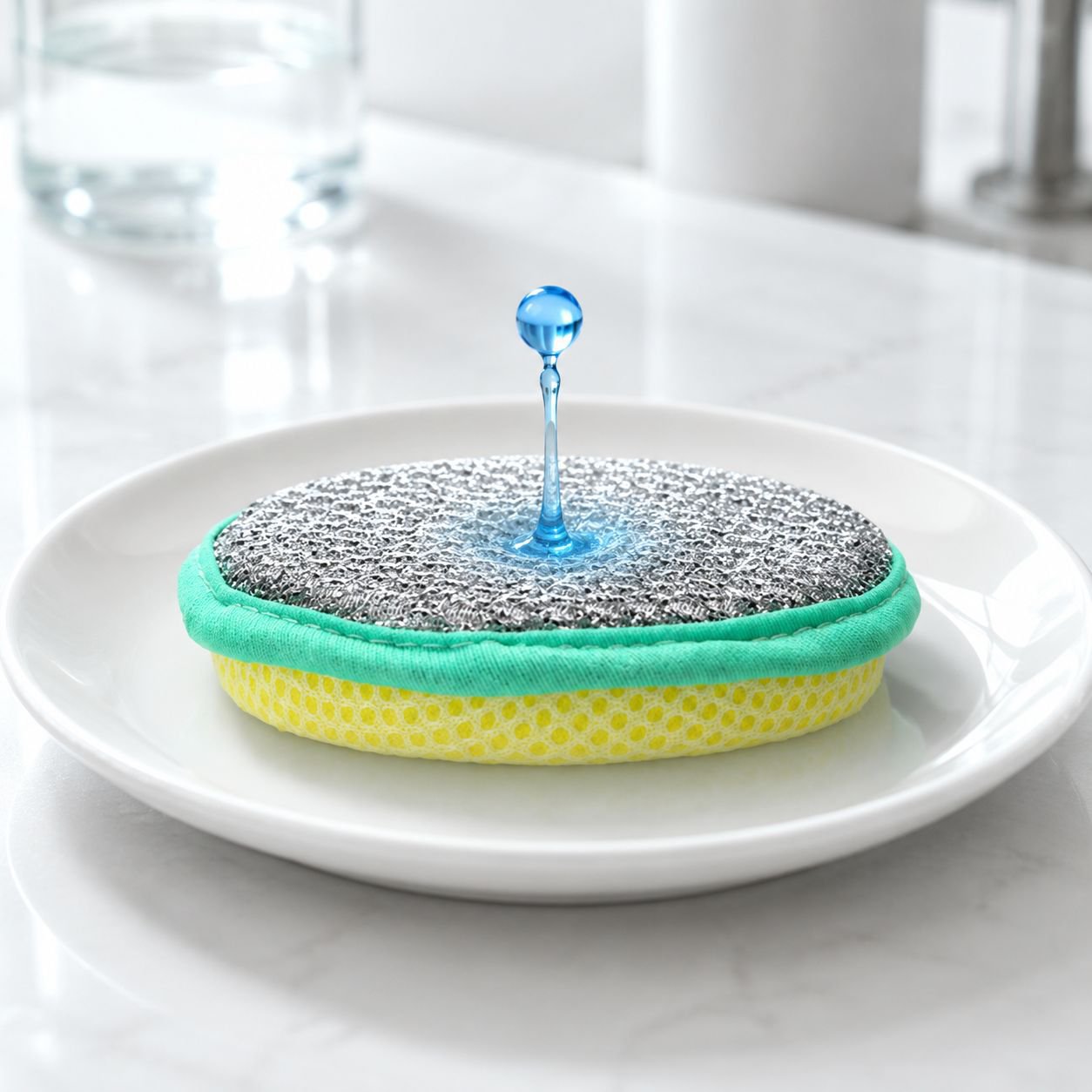 Efficient kitchen cleaning tool with ergonomic design