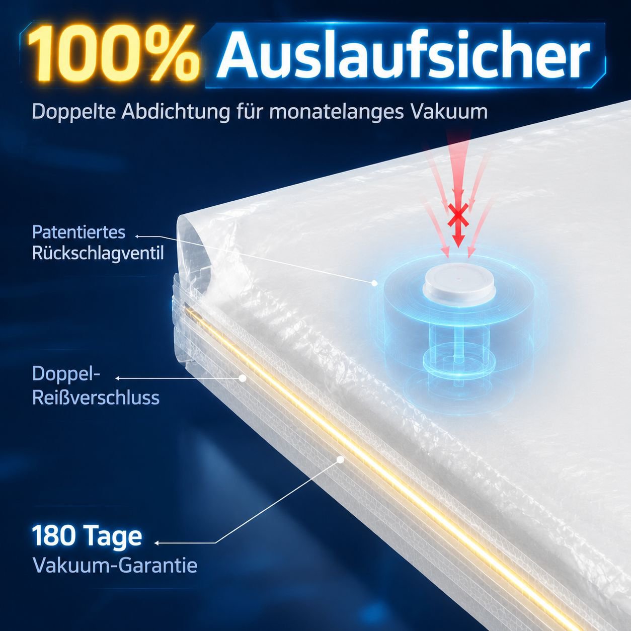 Elektrische Vakuum-Aufbewahrungstasche, verdickt, feuchtigkeitsbeständig