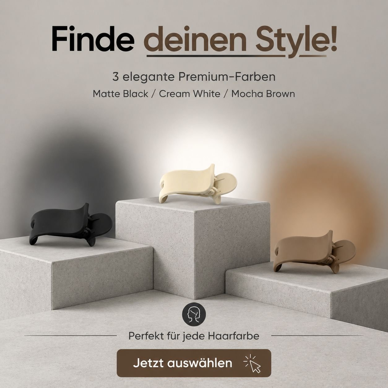 Elegante und künstlerische Haarklammer, speziell für Nackenknoten
