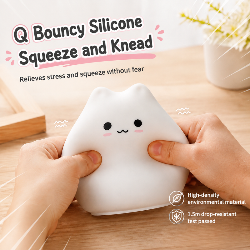 JMY Cartoon Shaped Silicone Slap Lamp Children's Bedside Bedroom High-End Night Light LED Table Lamp