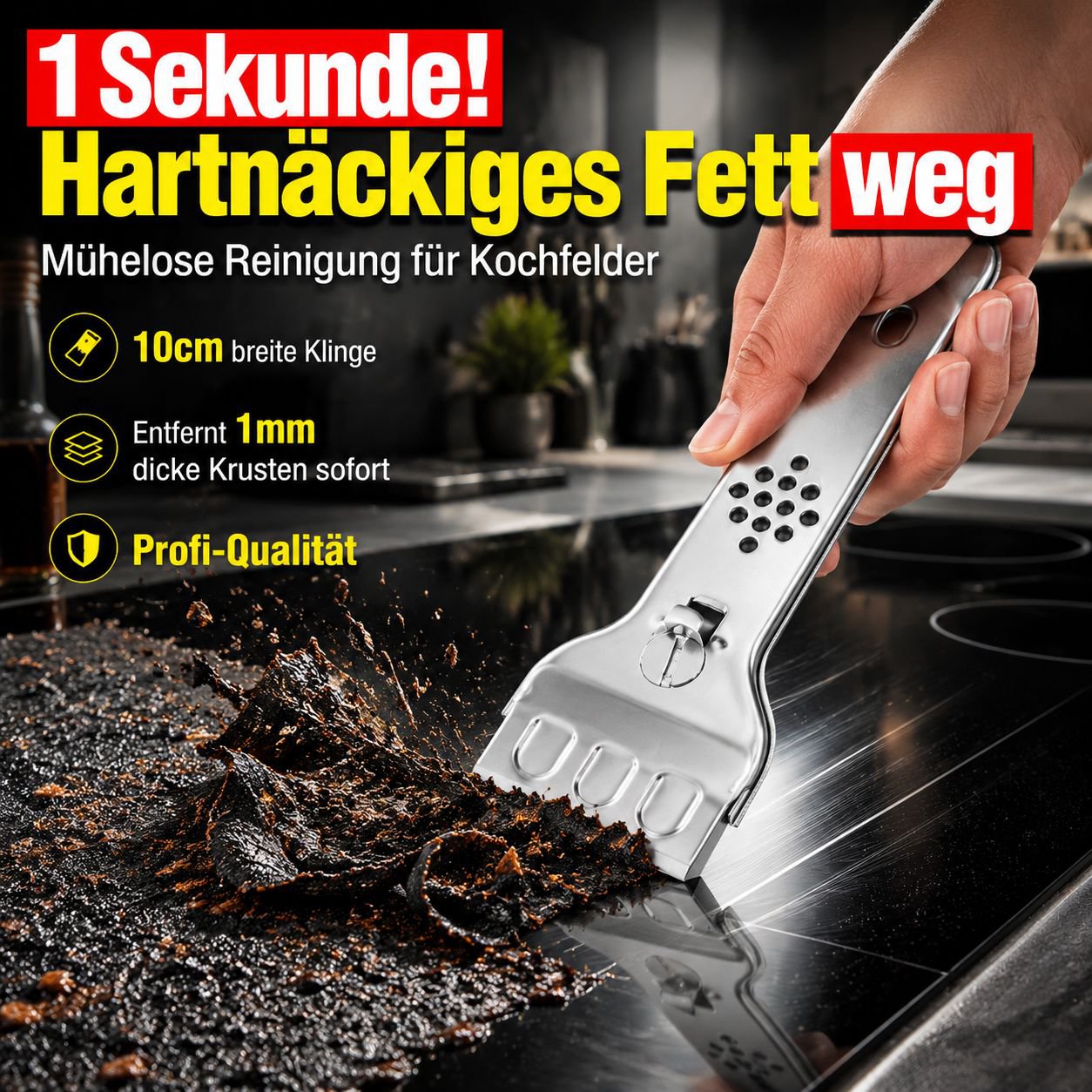 Vielseitiger Haushalts-Schaber zur einfachen Reinigung verschiedener Oberflächen