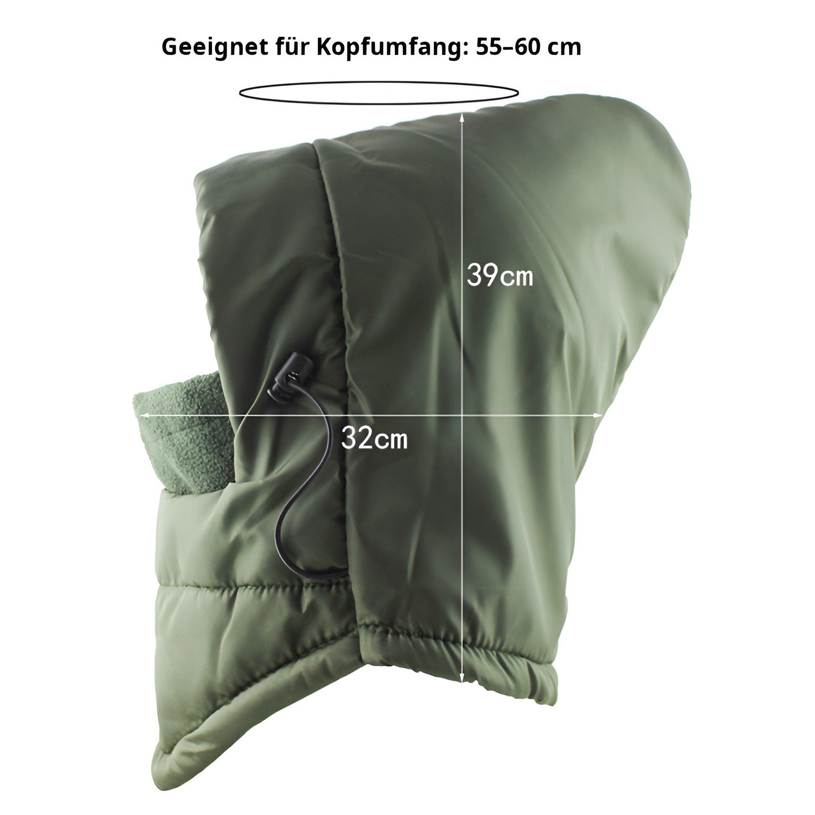 Winddichte Fleece-Kapuze für Outdoor und Winter