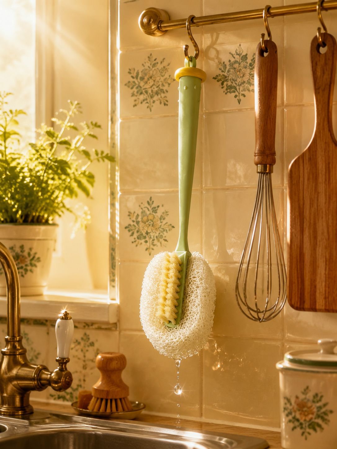 JMY cleaning brush removing stains from water bottles