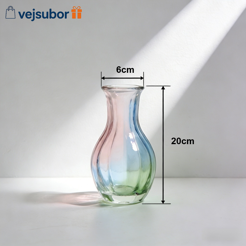 Transparent flower vase for living room decor