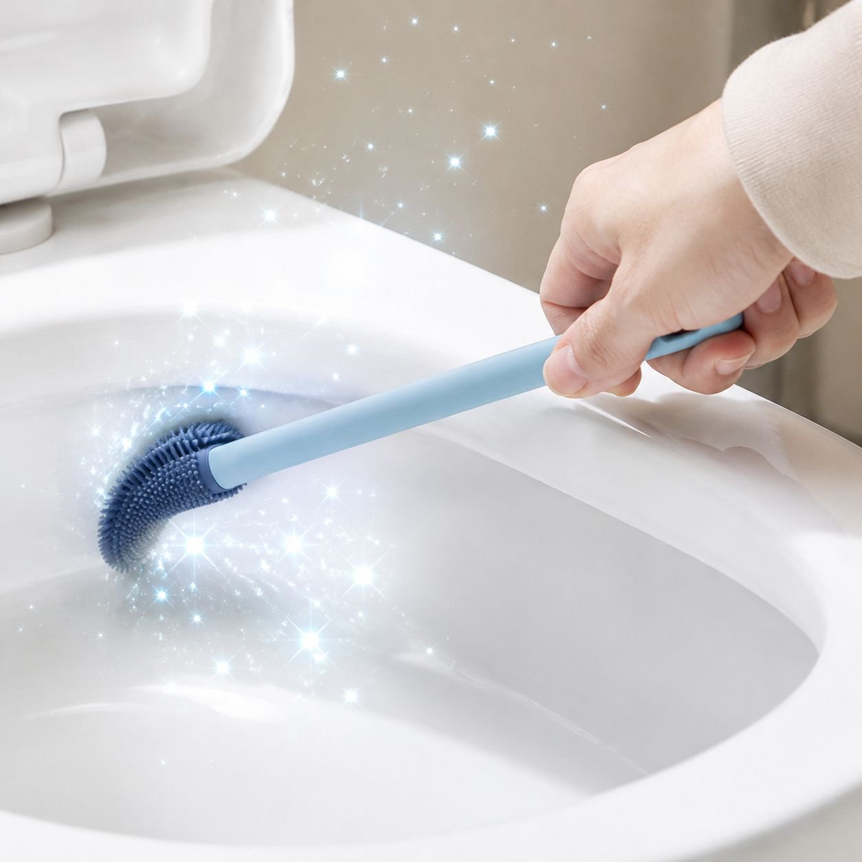 Brosse de toilette en forme de sucette en silicone