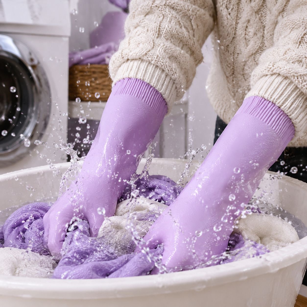 Women's Padded Non-slip Household Cleaning Gloves