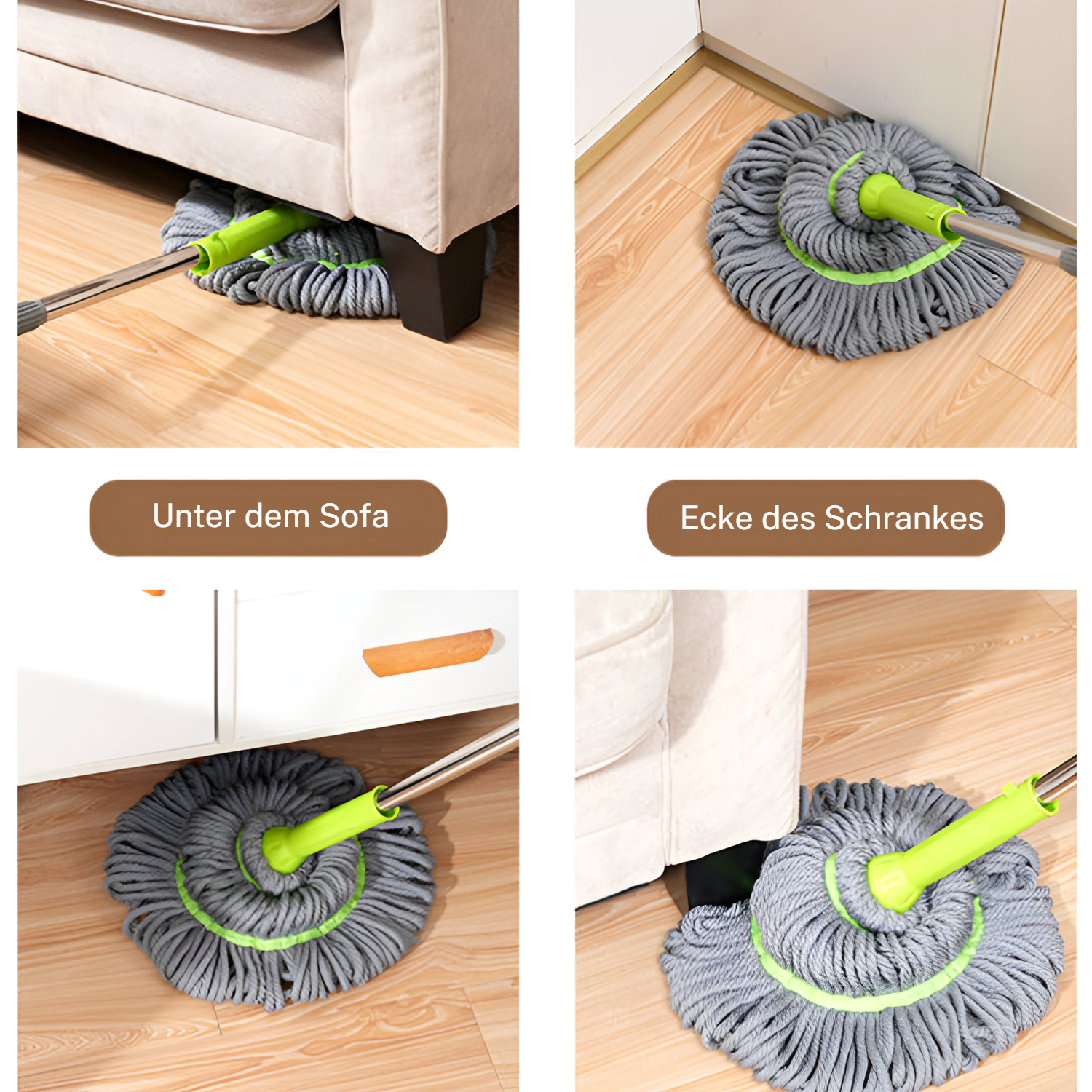 Mikrofaser-Schleudermopp mit Ersatzkopf