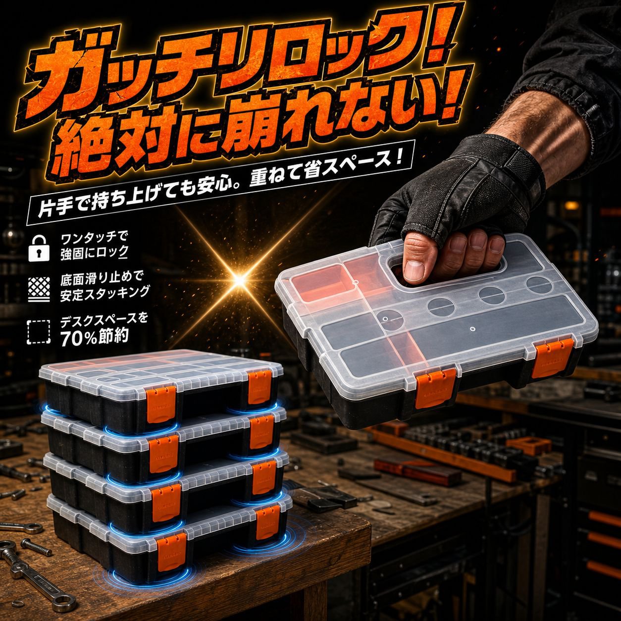多仕切り電子部品収納ケース ネジパーツ整理ボックス