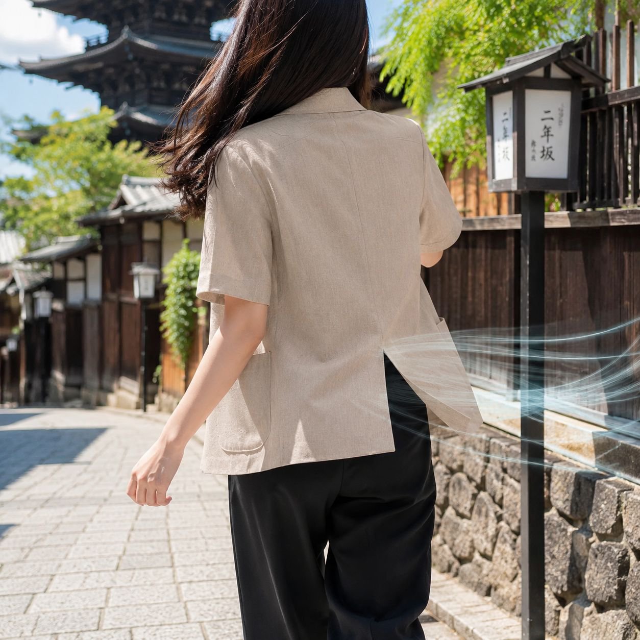軽やかな素材感のレディースアウター