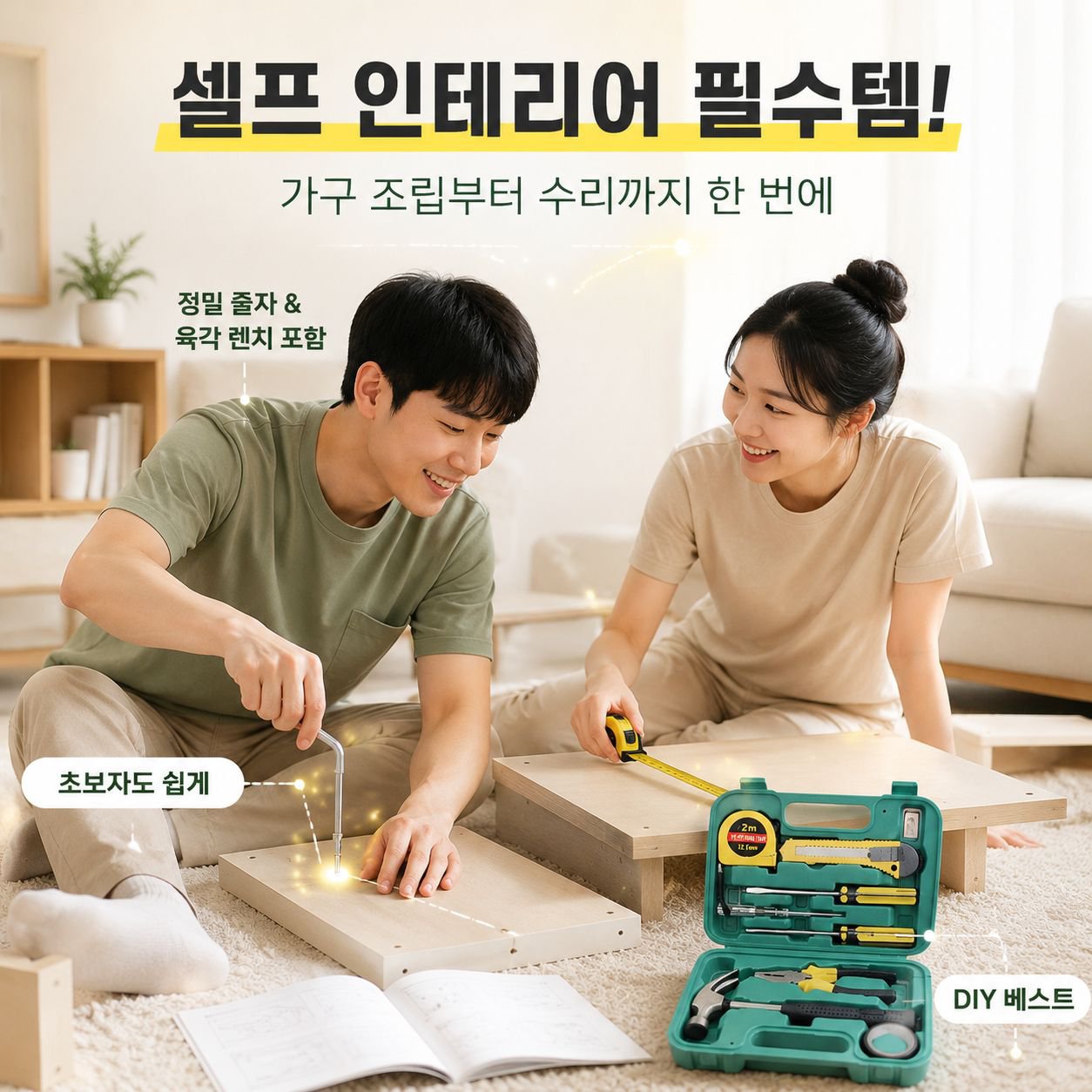 가정용 자동차 공구함 11종 수리 펜치 예비 세트