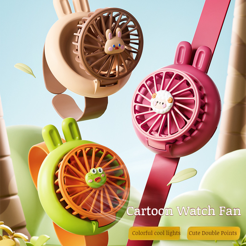 Cute Mini Fan Outdoor Convenient Adjustable Watch Fan