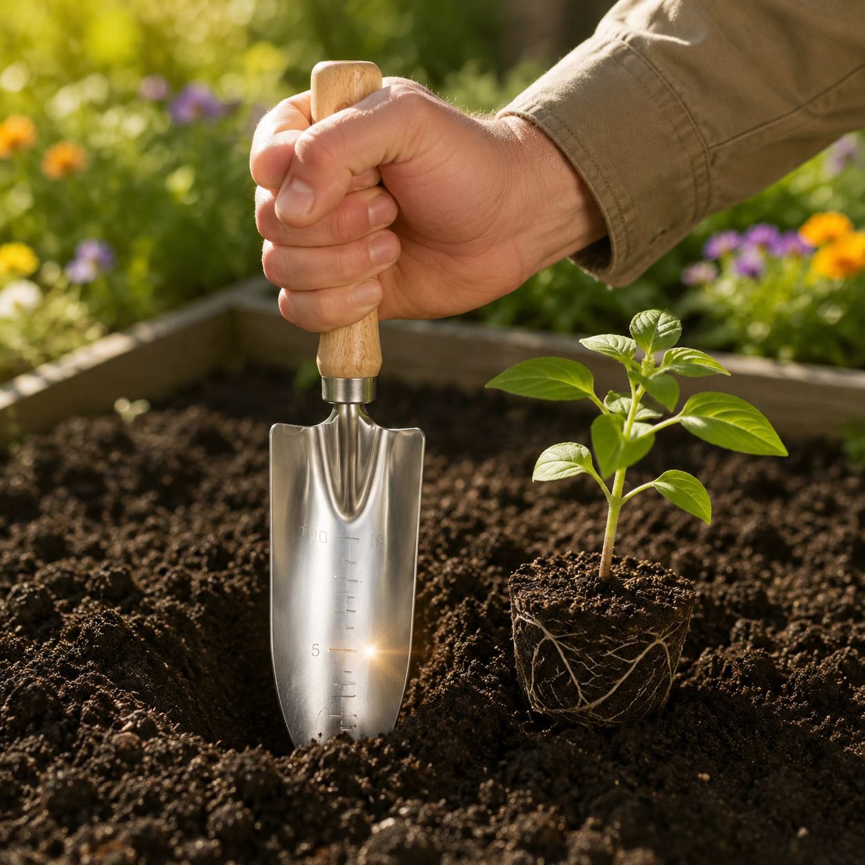 Vegetable Planting Gardening Tools Flower Shovel Three-Piece Combo Set