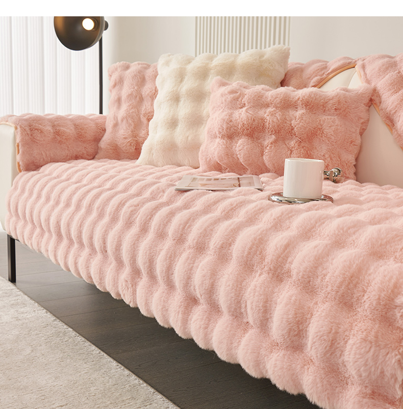 ソファ用滑り止め付き厚手布カバー