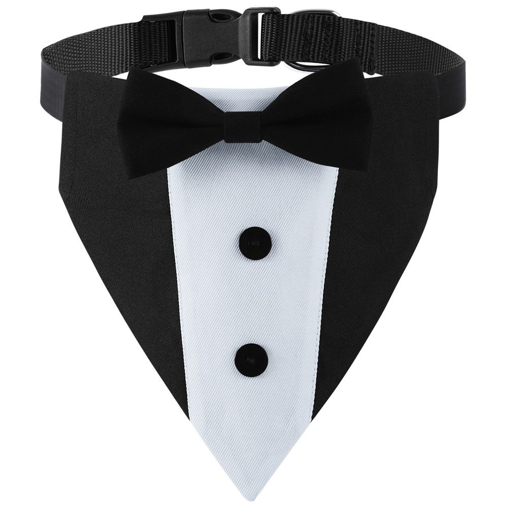 Pet Drool Bib Large Dog Bow Tie Triangular Bandana