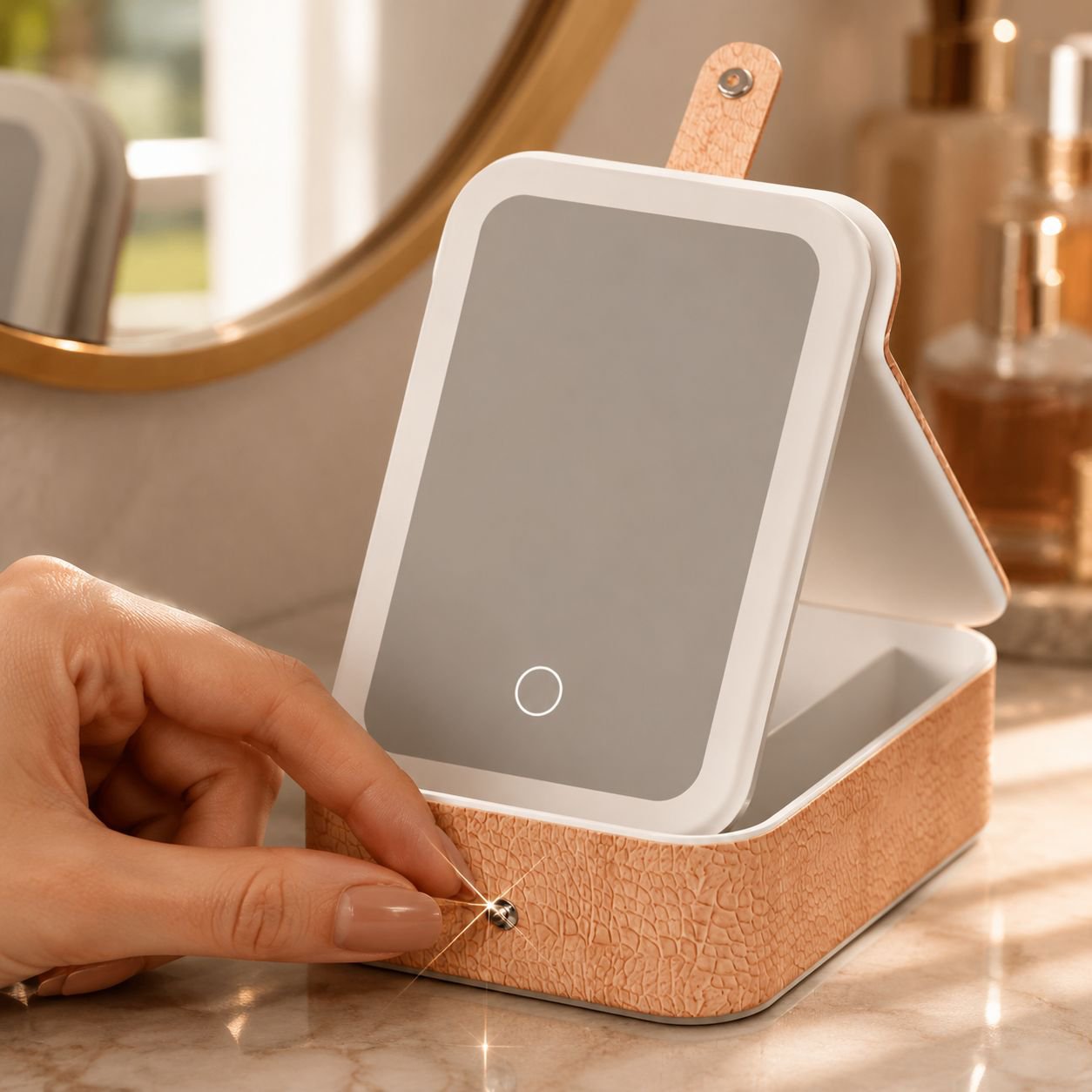 Multifunctional Makeup Mirror Jewelry Organizer
