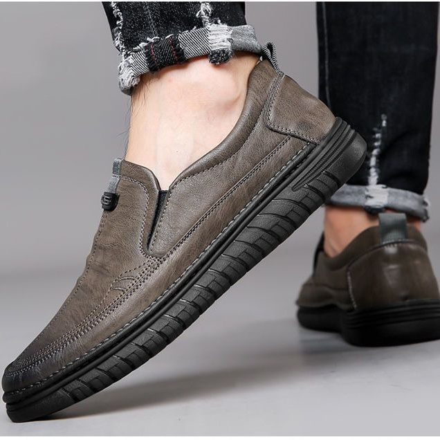 남성 드라이빙화 소프트 바닥 통풍 미끄럼 방지 구두 남성 캐주얼화 아빠 신발 중년 드라이빙화