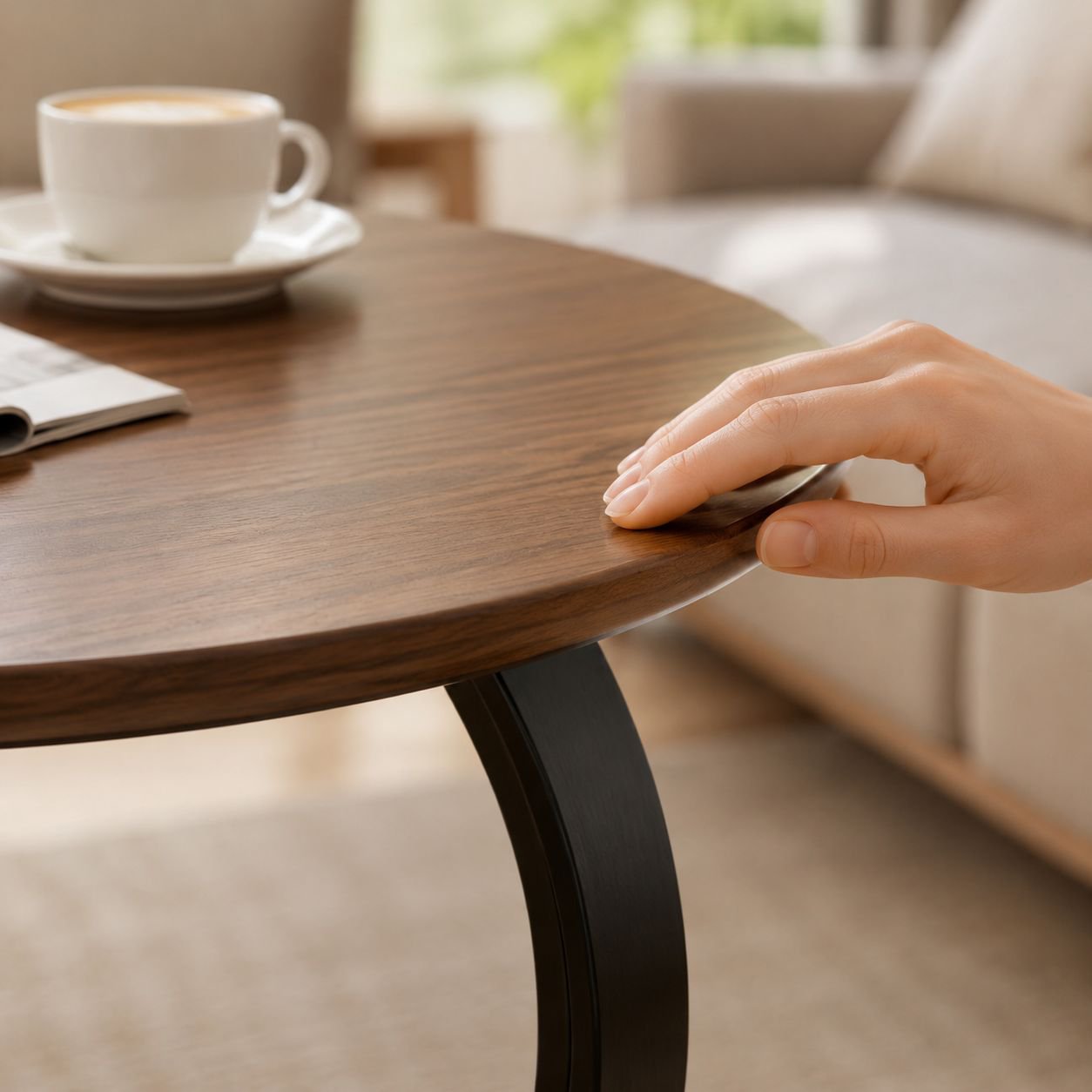 Modern simple small side table living room mobile small tea table home small tea table bedside small