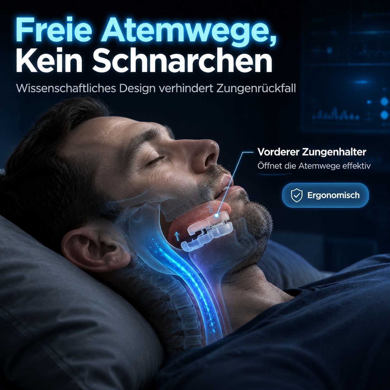 Nachtschutz gegen Zähneknirschen, Anti-Schnarch-Mundschutz für die Nacht