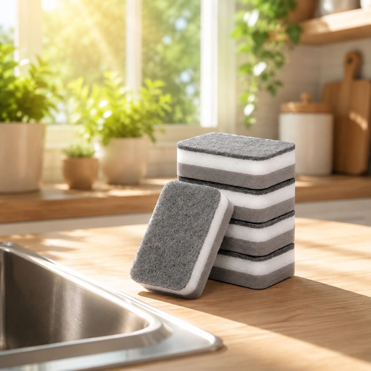 Multipurpose sponge for household cleaning