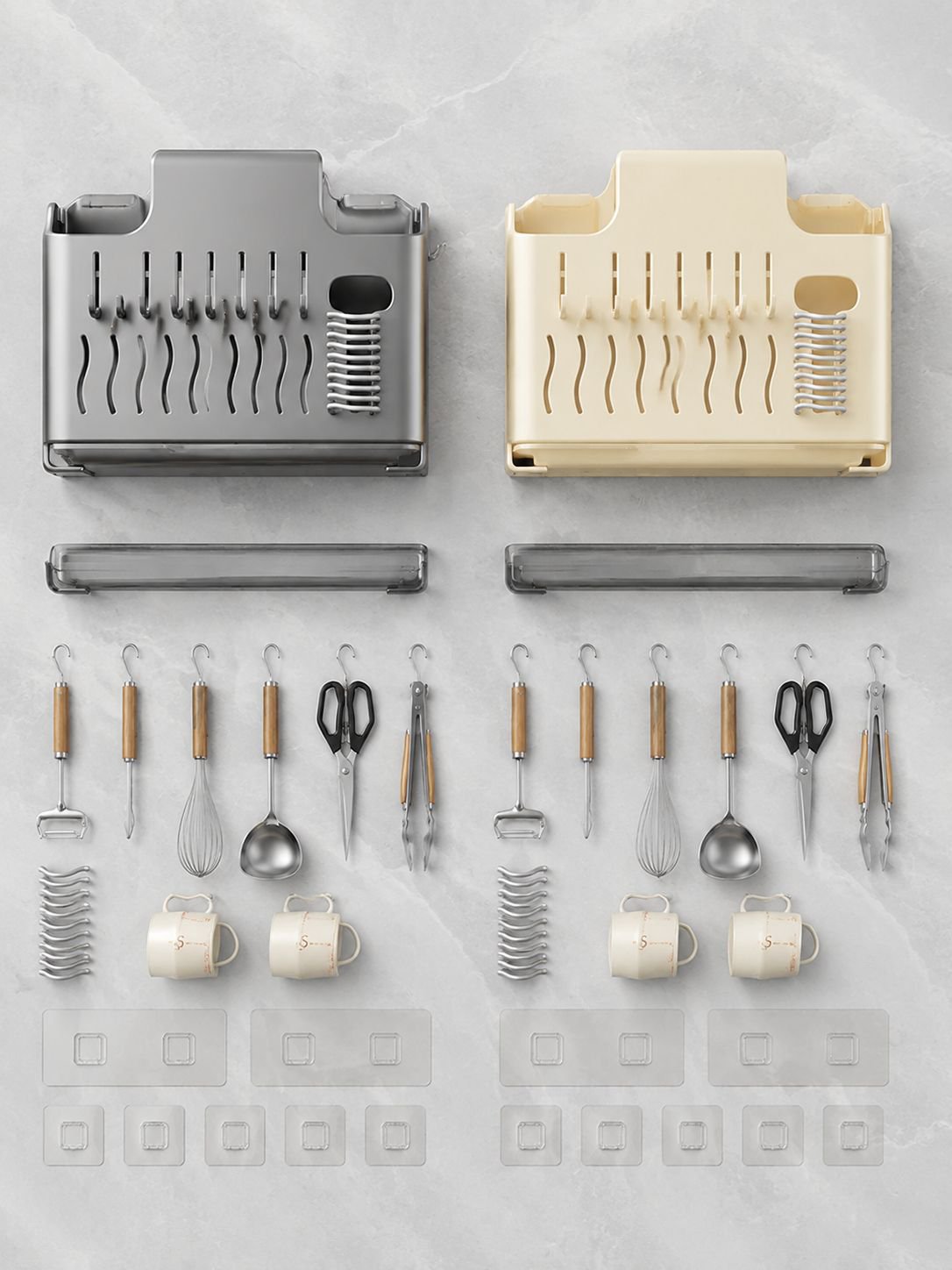 Versatile kitchen rack for utensils, cups, and more