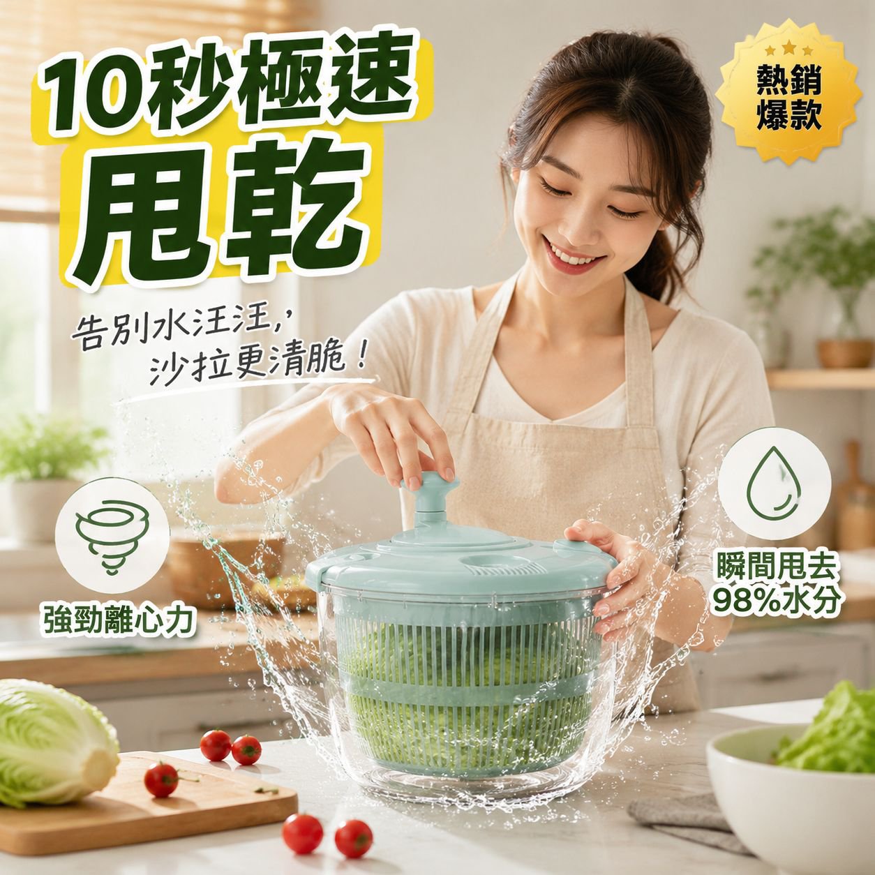 多功能蔬菜清洗瀝水籃沙拉脫水器