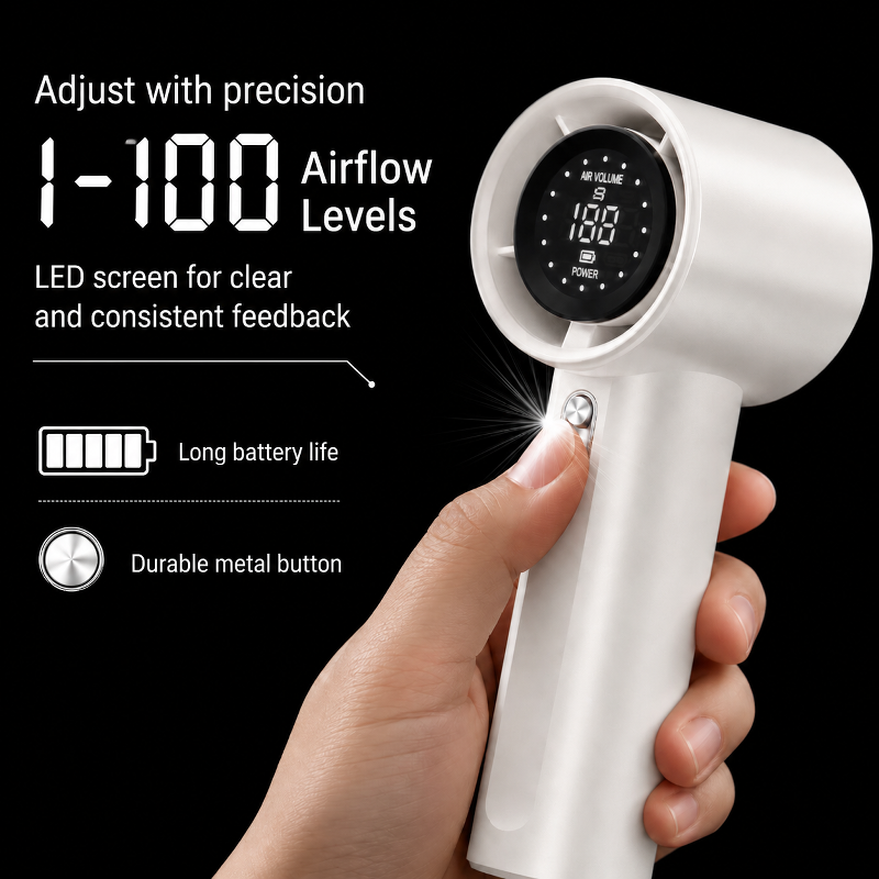 Ventilador de mano de alta velocidad 