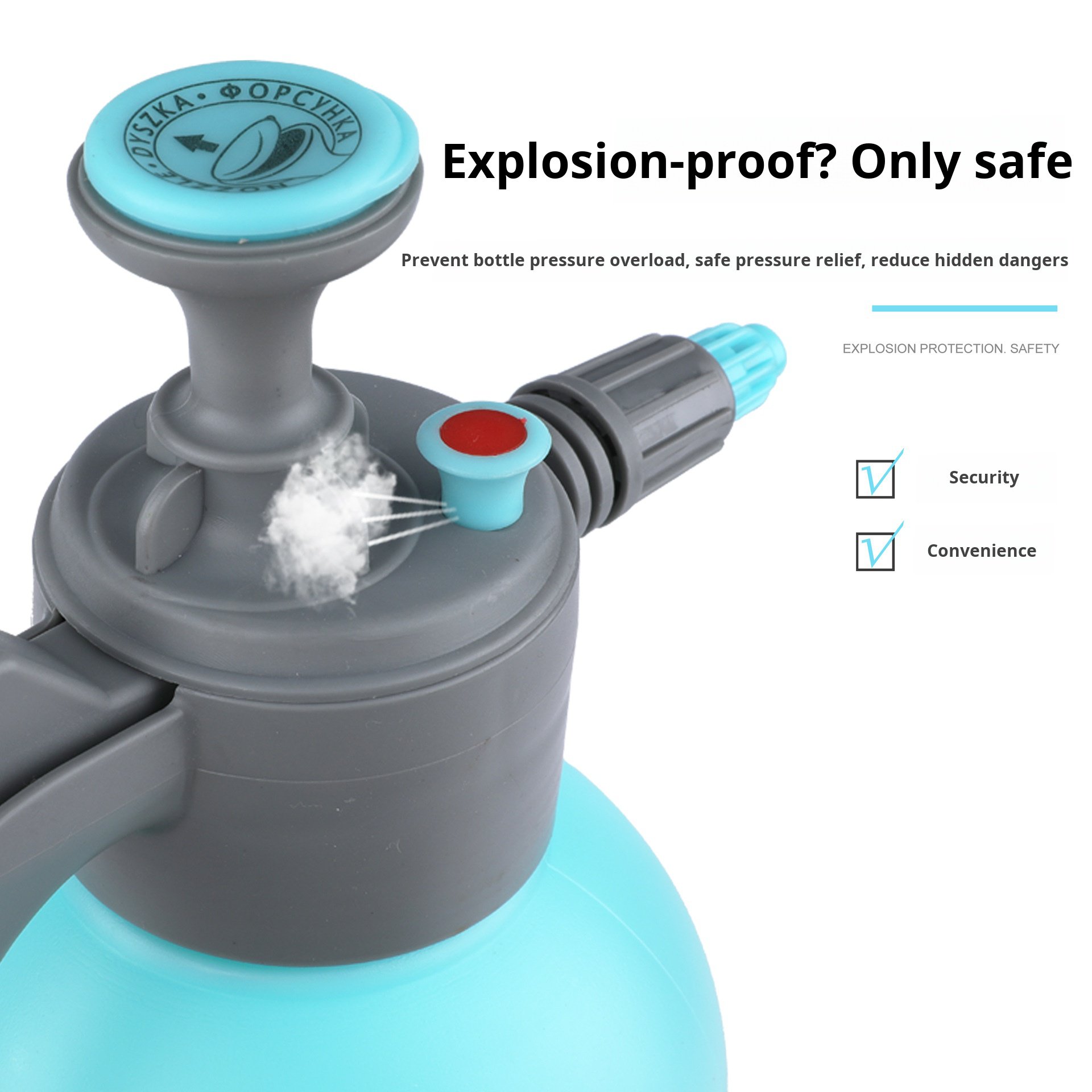 Thickened spray kettle for gardening and disinfection
