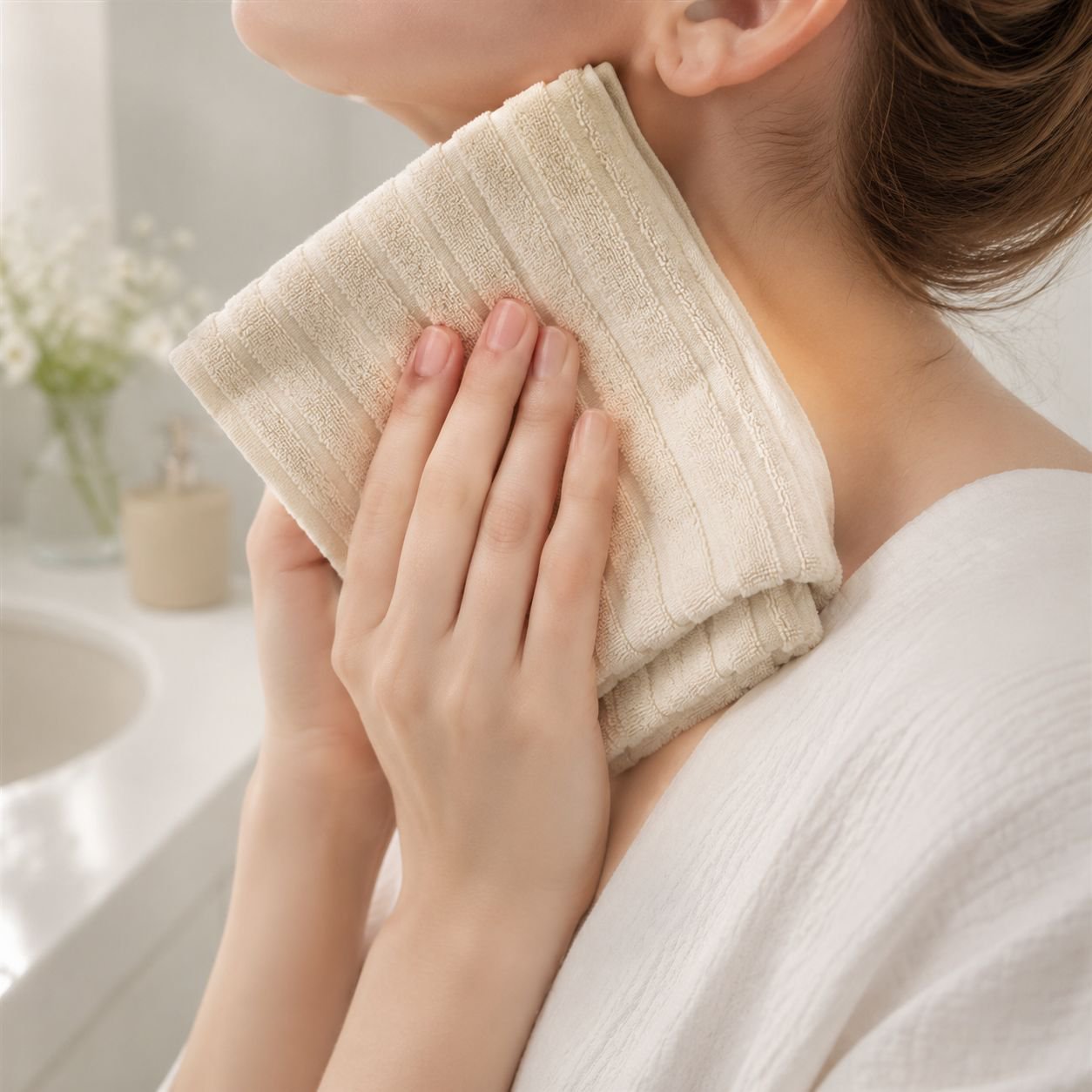 Premium Long Fiber Cotton Bath Towel, Durable Solid Color Towel