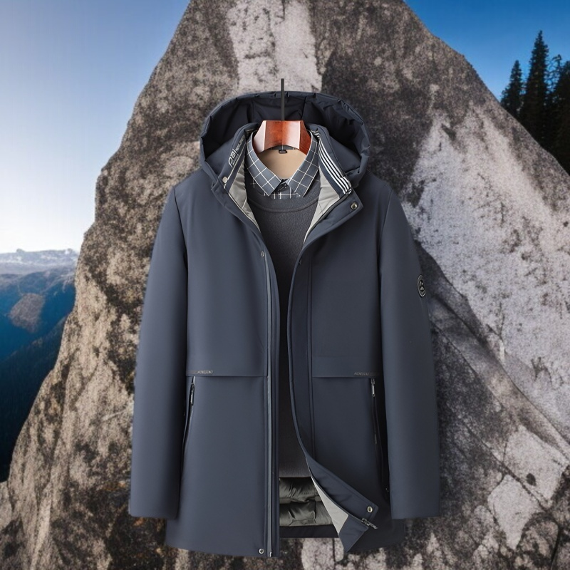 그래핀 소재 사용한 남성 겨울 패딩 상세 컷