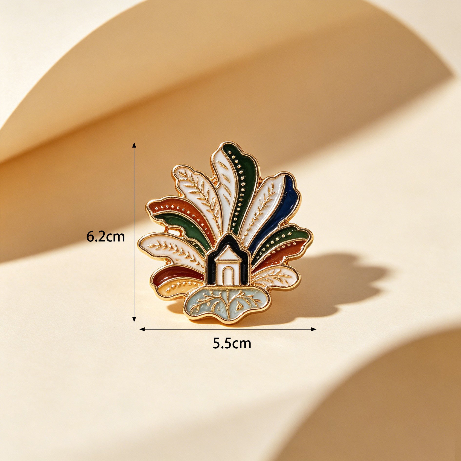 ファッショナブルなブローチ3点セット全体画像