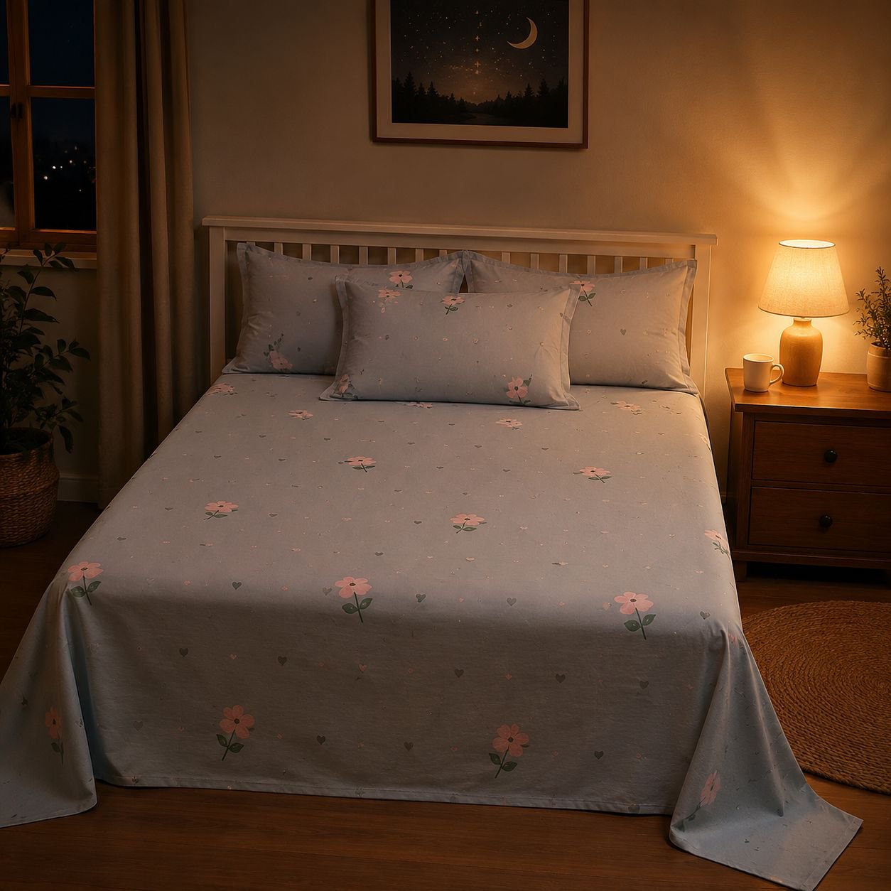 New Life Cotton Bedding Set packaged for delivery