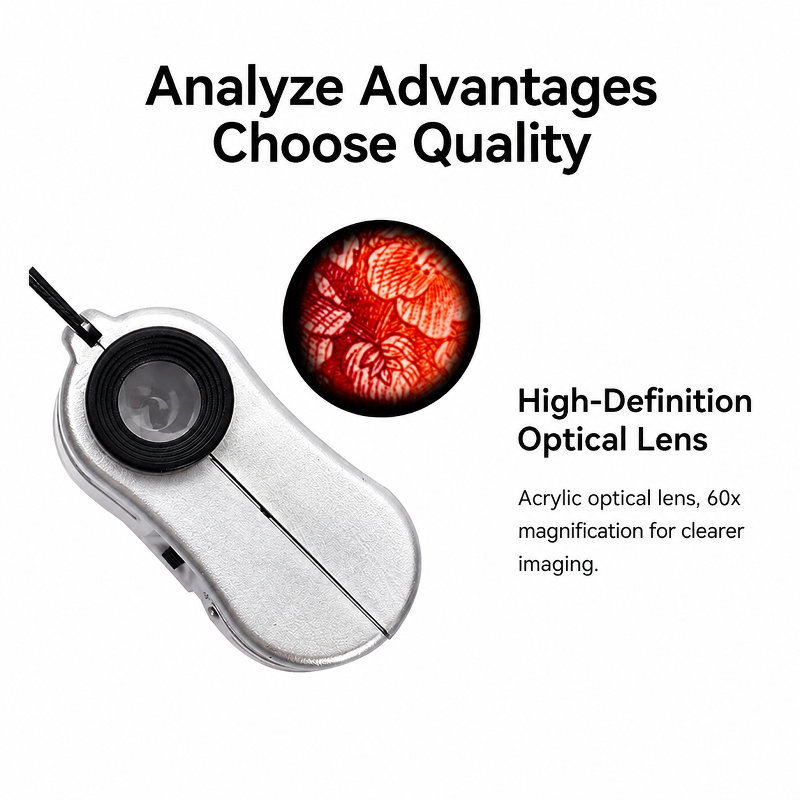 JMY - Portable Light 60x Magnifying Glass