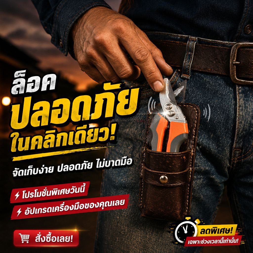 กรรไกรตัดกิ่งสำหรับสวน เครื่องมือแต่งกิ่งไม้ อเนกประสงค์ กันลื่น ประหยัดแรง