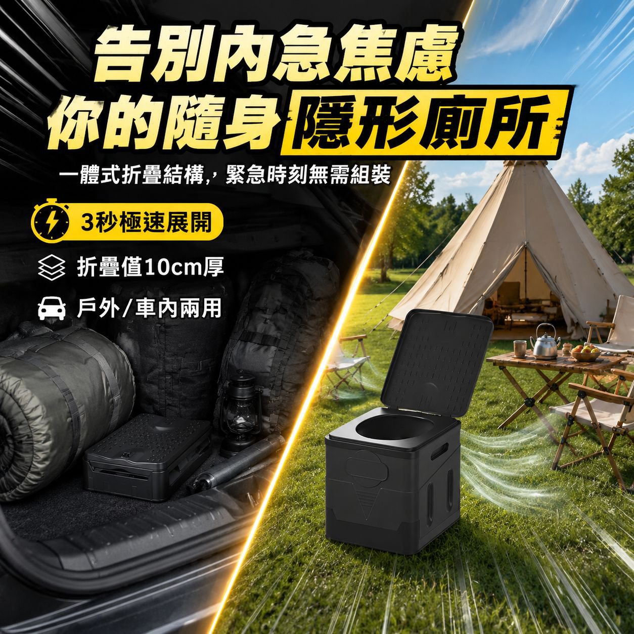 車載便攜式馬桶戶外折疊馬桶