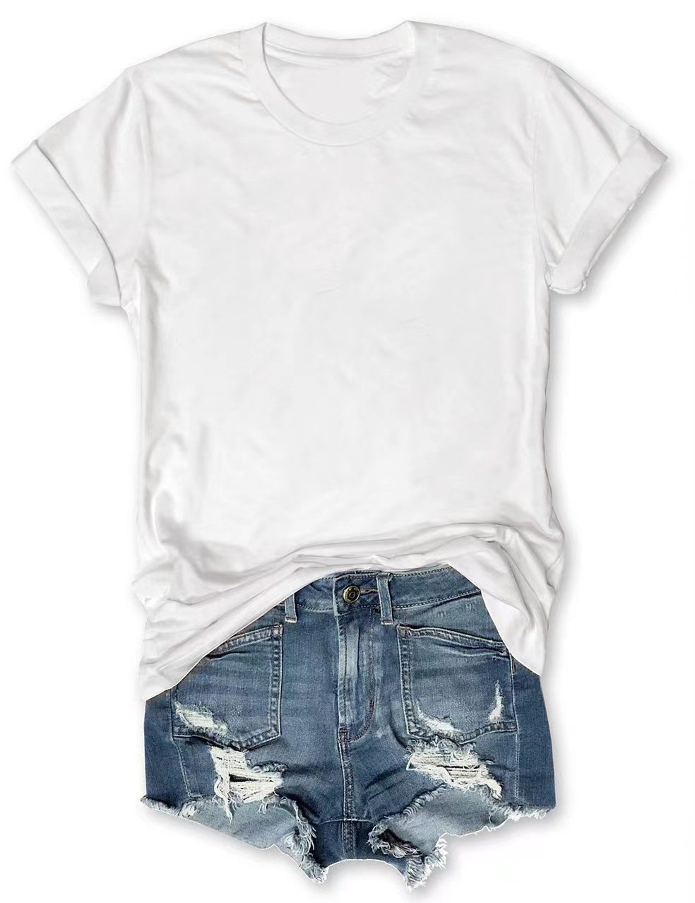 Limited-time offer: Buy one, get one free classic women's casual versatile T-shirt.