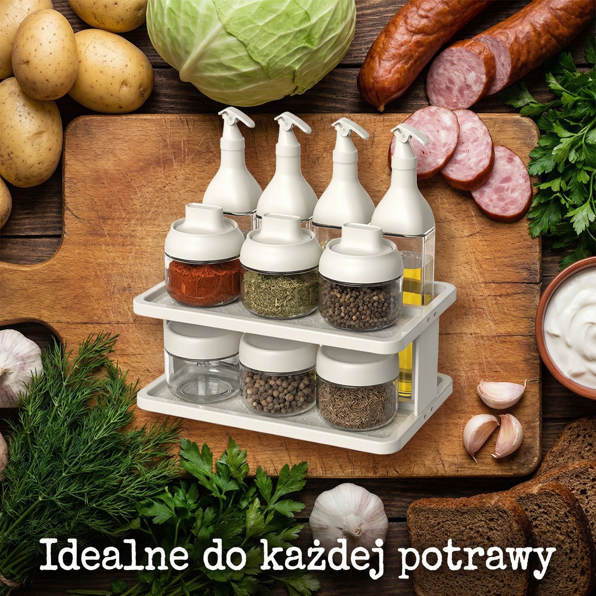 Zestaw 11 pojemników na przyprawy
