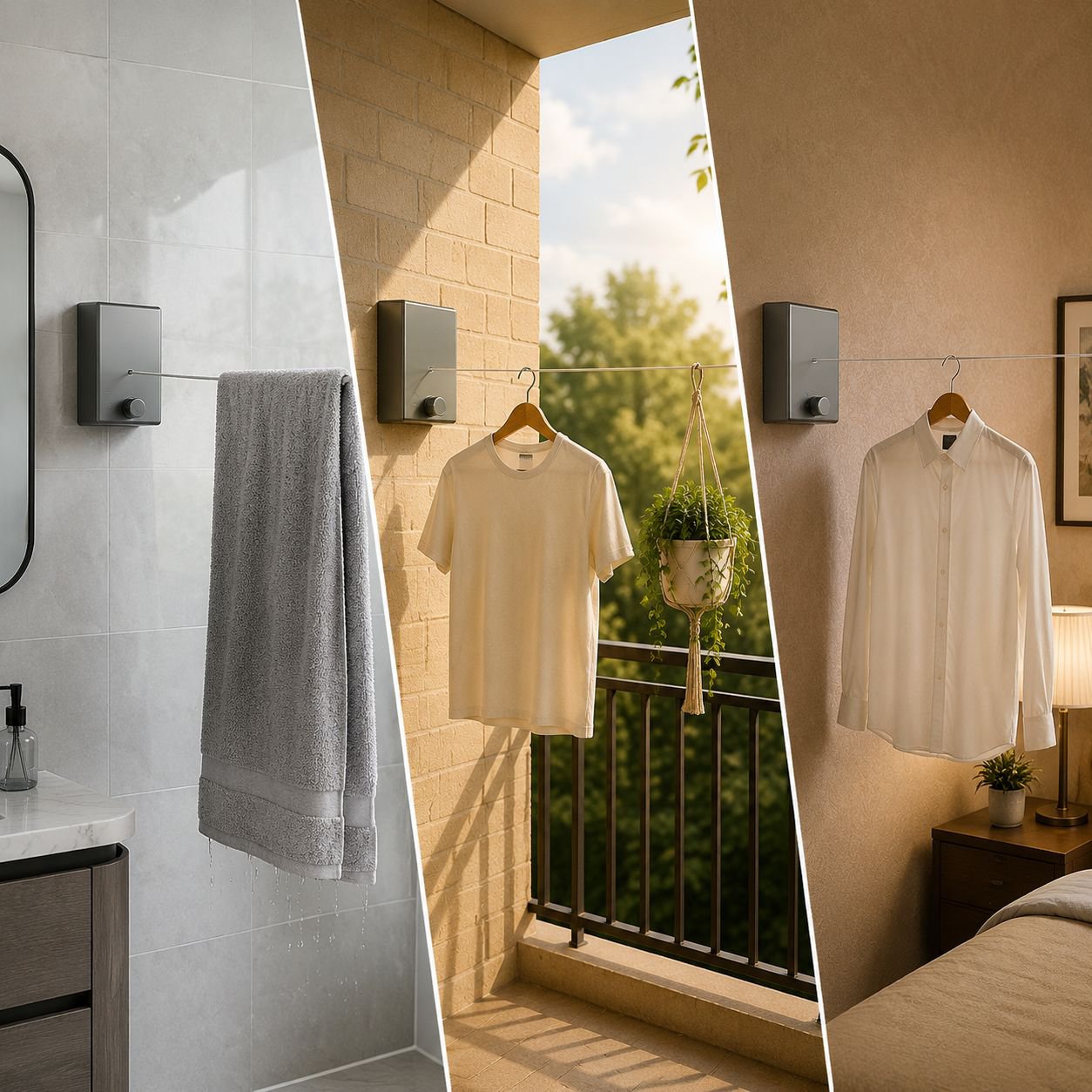 No-tools needed retractable rack for home use
