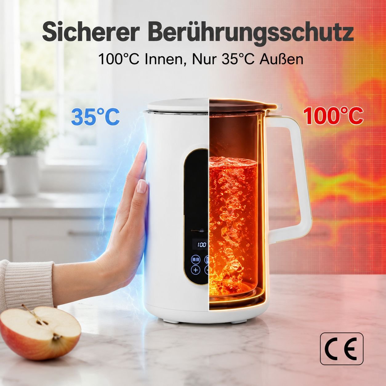 Elektrischer Mini-Sojamilch- und Entsafter für den Haushalt, 10-Klingen, 800ml