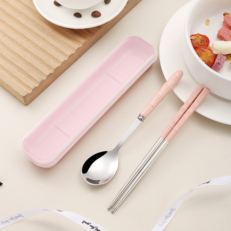 便攜式不鏽鋼餐具三件套